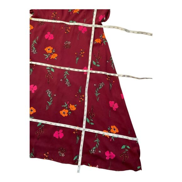 Donna Morgan Women's Bordeaux Electric Pink Multi Floral HighLow Dress size 12 - Picture 14 of 16